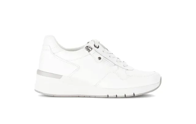 Gabor Comfort baskets blanches cuir largeur G à zip