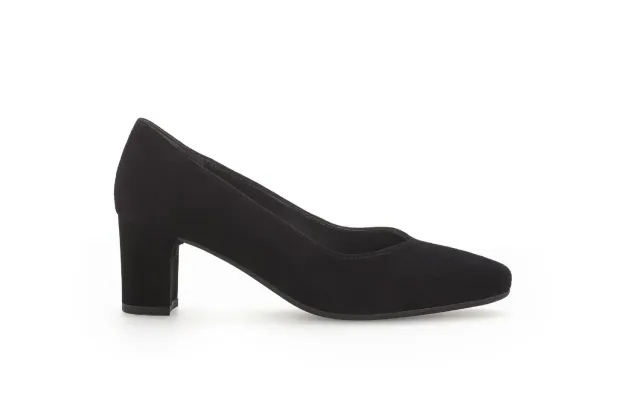 Gabor Comfort escarpins noirs cuir talon 6 cm largeur G