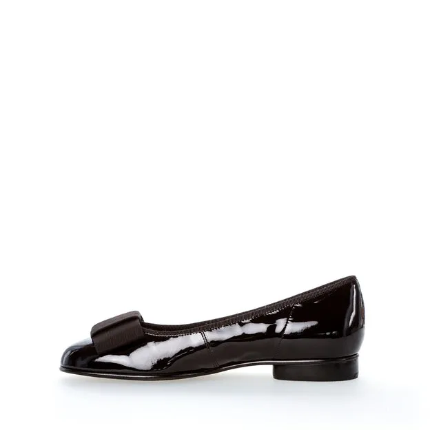 Gabor Comfort ballerines noires vernis talon 18 mm