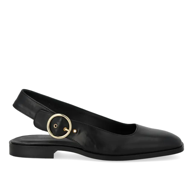 Angulus Slingback Ballerina en cuir à bout carré