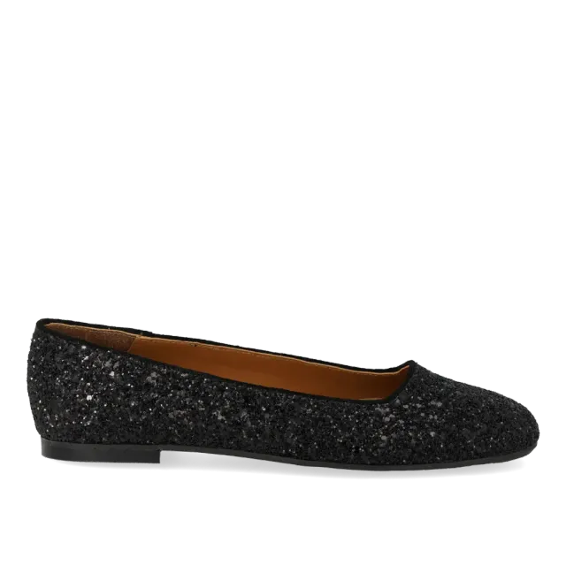 Angulus ballerine paillettes cuir bout rond femme