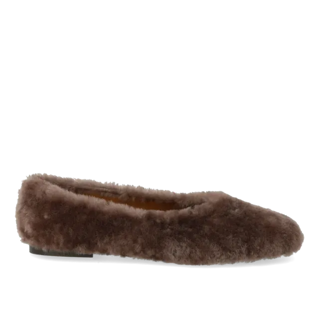 Angulus ballerine cuir et laine d’agneau